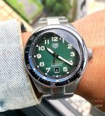New Style TAG Heuer Autavia Isograph Stainless Steel Green Dial Watches